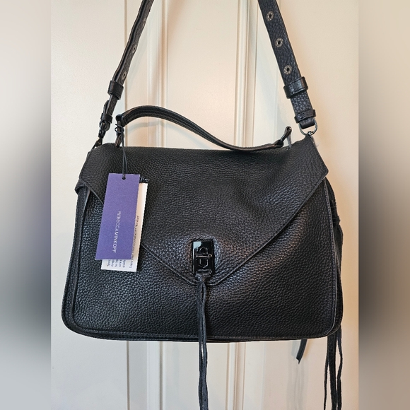 Rebecca Minkoff Handbags - Rebecca Minkoff "Darren" Black Leather  Satchel/Crossbody 🤎 "NWT"